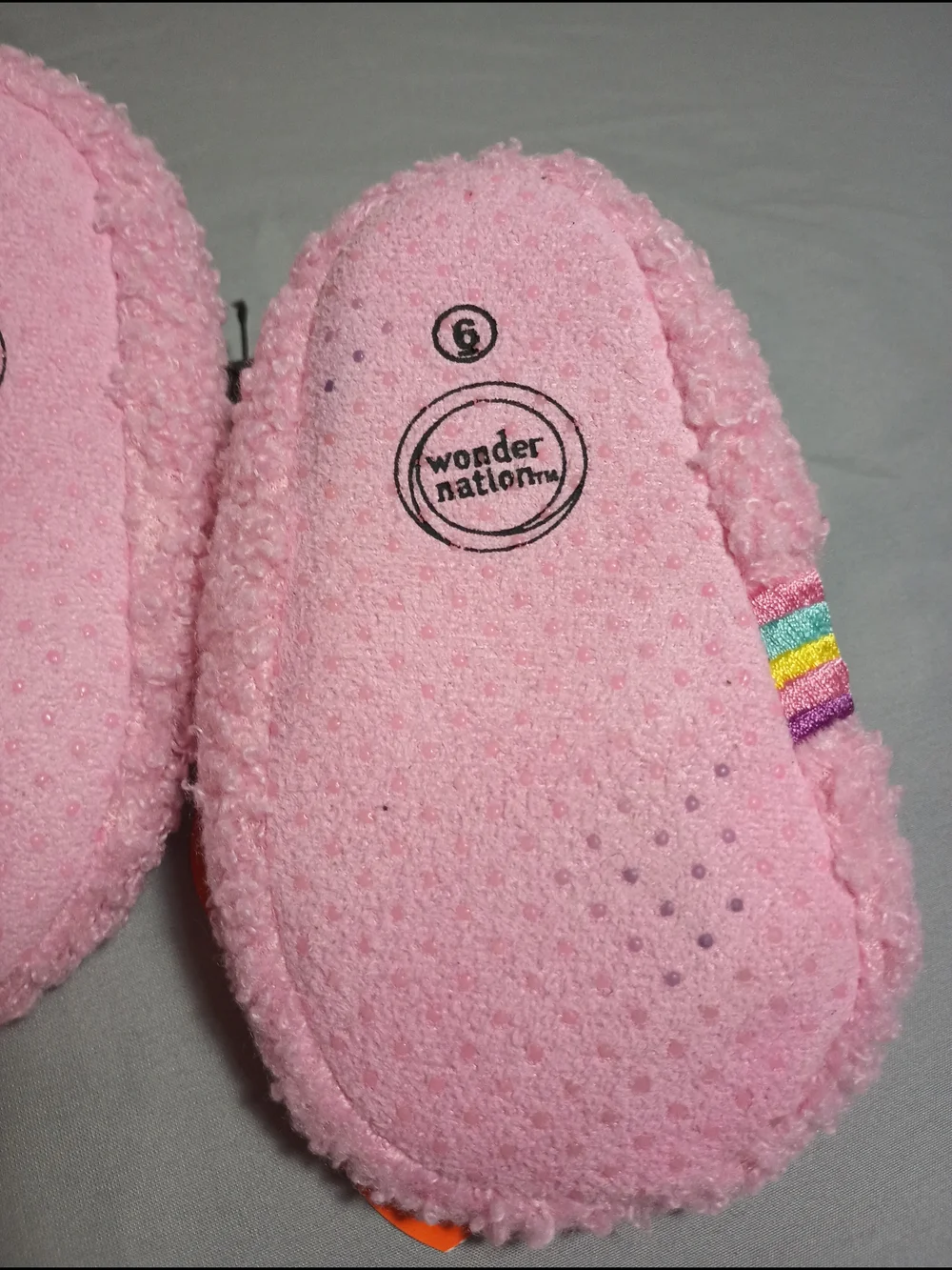 Wonder Nation Infant Rainbow Bootie Slippers